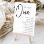 Hand Scripted Table ONE + Guest Names Table Number