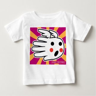 Hand Shaped Angel with Red Cheeks Baby T-Shirt