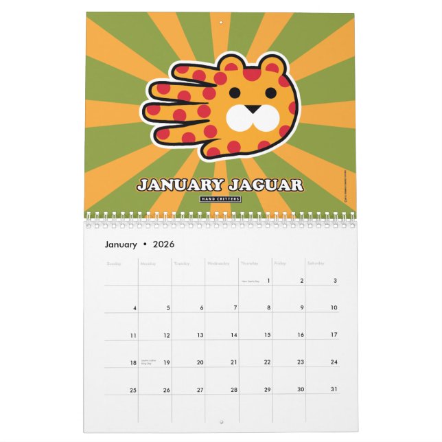 Hand Shaped Animals 2015 Calendar (Jan 2026)