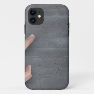 Hand showing concept on copy space template iPhone 11 case
