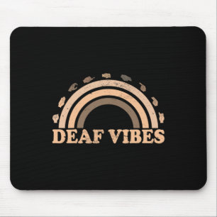 Hand Sign Language ASL Hand gesture deaf vibes awa Mouse Pad