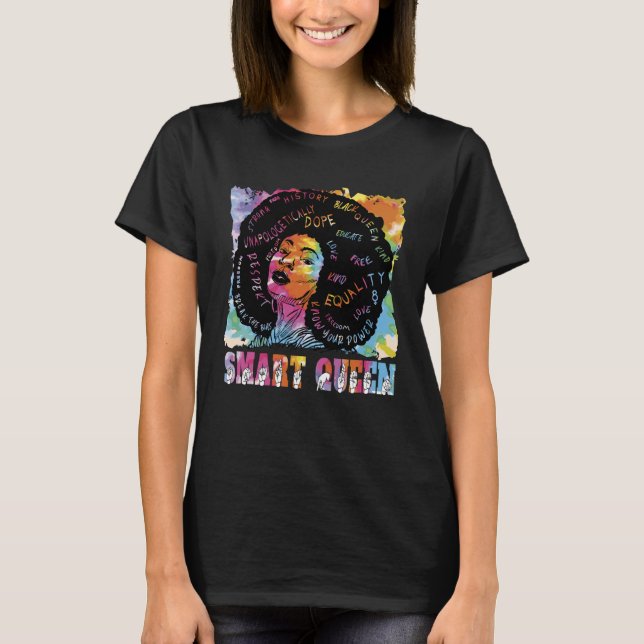 Hand Sign Language ASL Smart Queen Pretty Black Hi T-Shirt (Front)