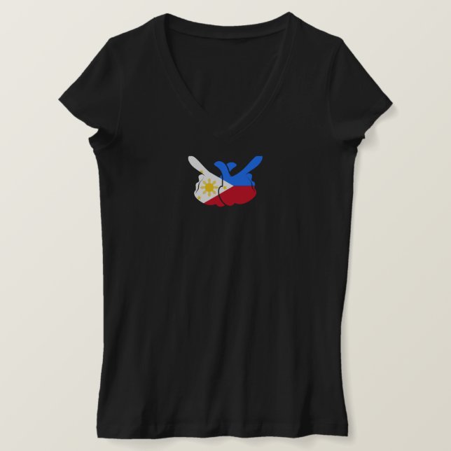 Hand Sign Pogi Design for Filipinos and Filipinas T-Shirt (Design Front)