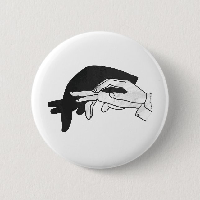 Hand Silhouette Anteater Button (Front)