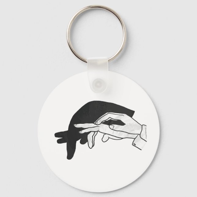 Hand Silhouette Anteater Keychain (Front)