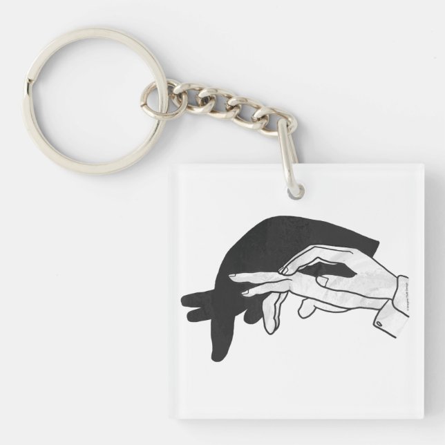 Hand Silhouette Anteater Keychain (Front)
