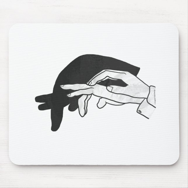 Hand Silhouette Anteater Mouse Pad (Front)