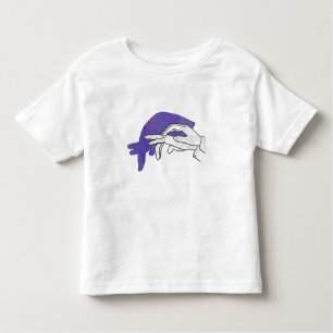 Hand Silhouette Anteater Purple Toddler T-shirt
