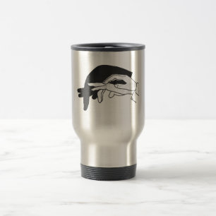Hand Silhouette Anteater Travel Mug