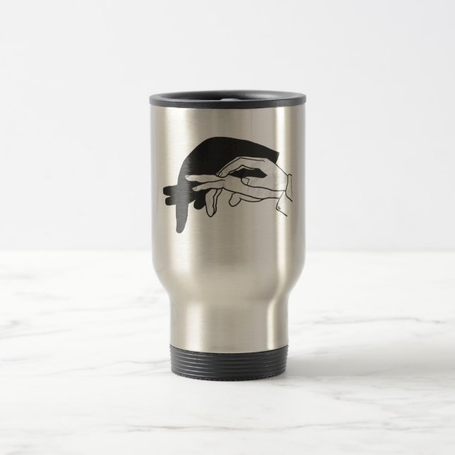 Hand Silhouette Anteater Travel Mug (Center)