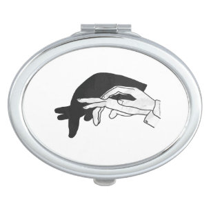 Hand Silhouette Anteater Vanity Mirror
