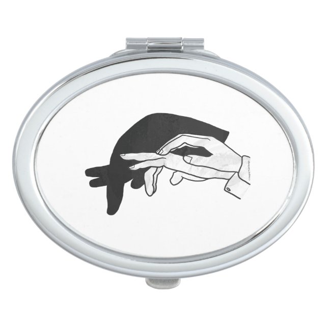 Hand Silhouette Anteater Vanity Mirror (Front)