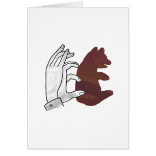Hand Silhouette Bear Cub Brown