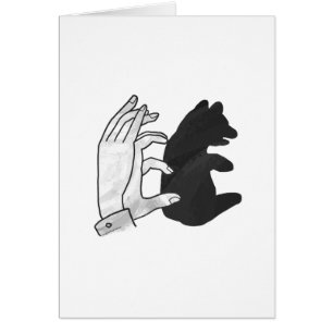 Hand Silhouette Bear Cub Cards