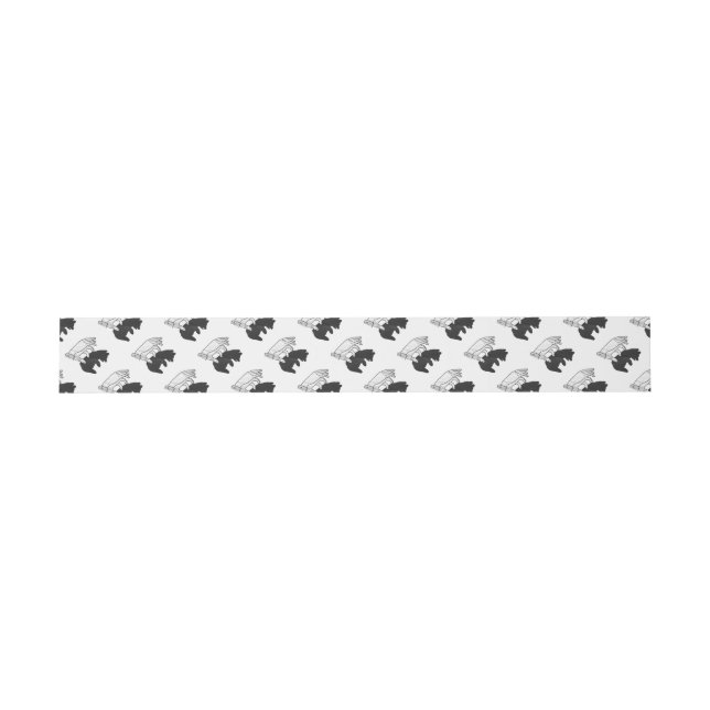 Hand Silhouette Bear Cub Invitation Belly Band (Flat)