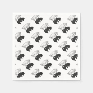 Hand Silhouette Bear Cub Napkins