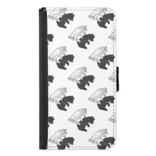 Hand Silhouette Bear Cub Wallet Phone Case For Samsung Galaxy S5