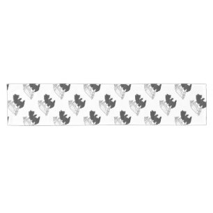 Hand Silhouette Bear Cub Short Table Runner