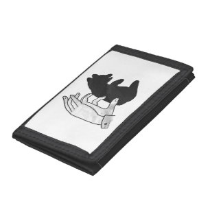Hand Silhouette Bear Cub Tri-fold Wallet