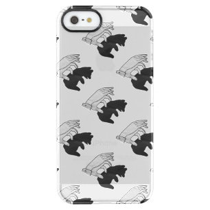 Hand Silhouette Bear Cub Clear iPhone SE/5/5s Case