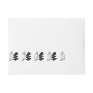 Hand Silhouette Bear Cub Wrap Around Address Label