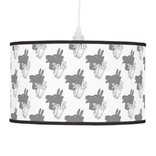 Hand Silhouette Billy Goat Gray Ceiling Lamp