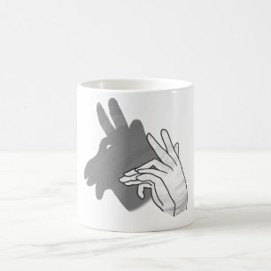 Hand Silhouette Billy Goat Gray Color Morph Mug