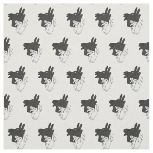 Hand Silhouette Billy Goat Gray Fabric