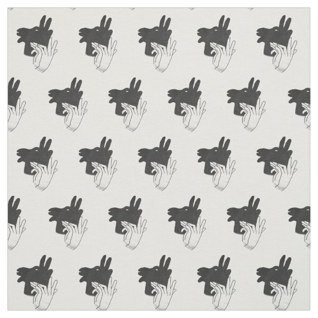 Hand Silhouette Billy Goat Gray Fabric (Swatch)