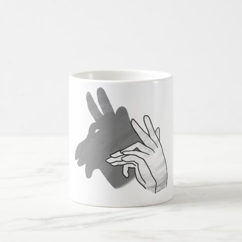 Hand Silhouette Billy Goat Gray Magic Mug