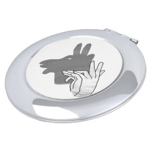 Hand Silhouette Billy Goat Gray Makeup Mirror