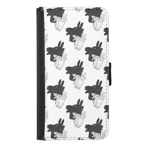 Hand Silhouette Billy Goat Gray Samsung Galaxy S5 Wallet Case