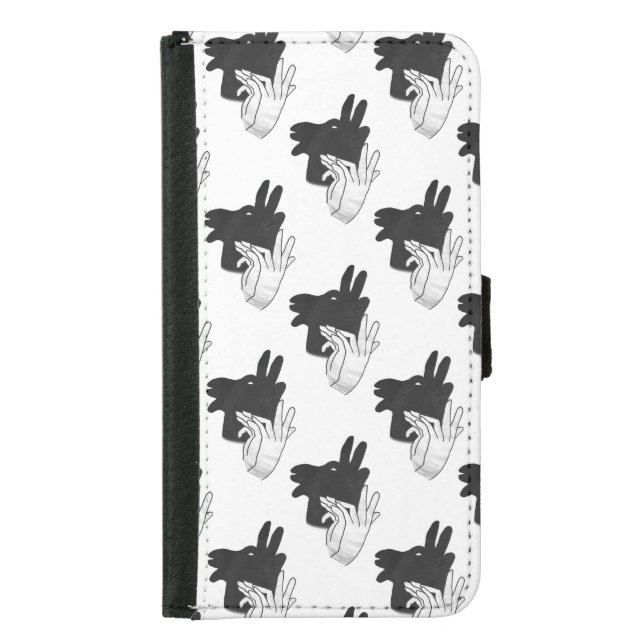 Hand Silhouette Billy Goat Gray Samsung Galaxy Wallet Case (Front)