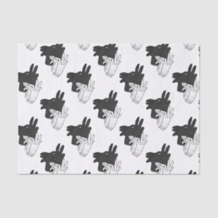 Hand Silhouette Billy Goat Gray Tissue Paper