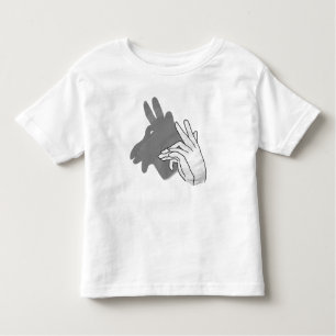 Hand Silhouette Billy Goat Gray Toddler T-shirt