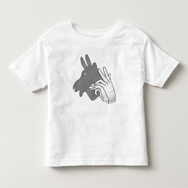 Hand Silhouette Billy Goat Gray Toddler T-shirt (Front)