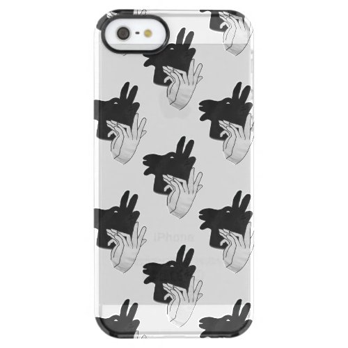 Hand Silhouette Billy Goat Gray Clear iPhone SE55s Case