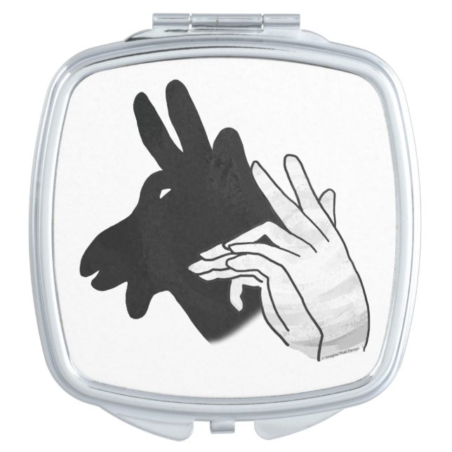 Hand Silhouette Billy Goat Mirror For Makeup (Front)