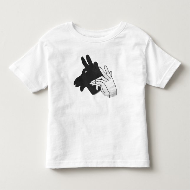 Hand Silhouette Billy Goat Toddler T-shirt (Front)