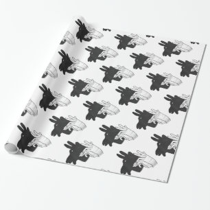 Hand Silhouette Billy Goat Wrapping Paper