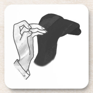 Hand Silhouette Camel Coaster
