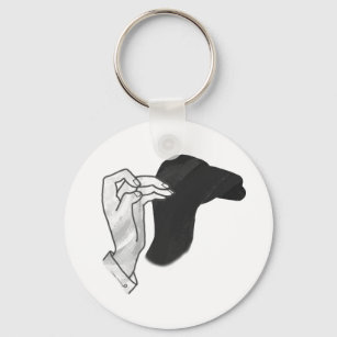 Hand Silhouette Camel Keychain