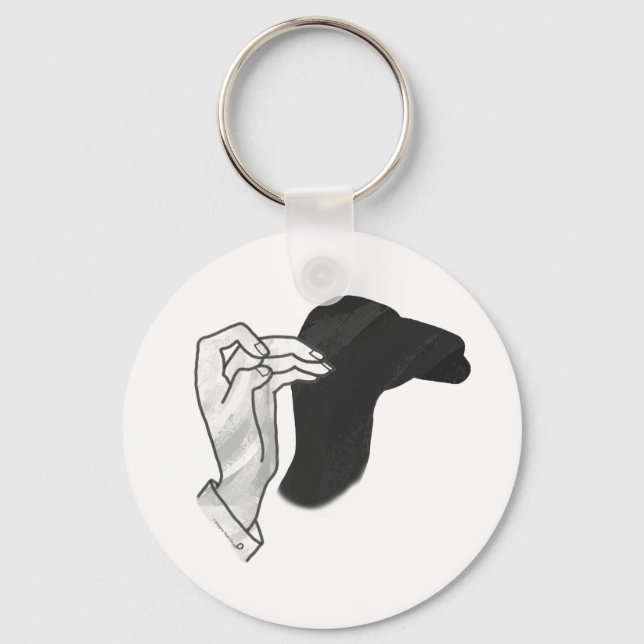Hand Silhouette Camel Keychain (Front)