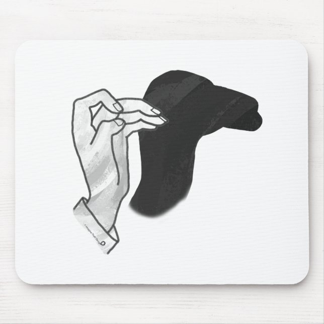 Hand Silhouette Camel Mouse Pad (Front)