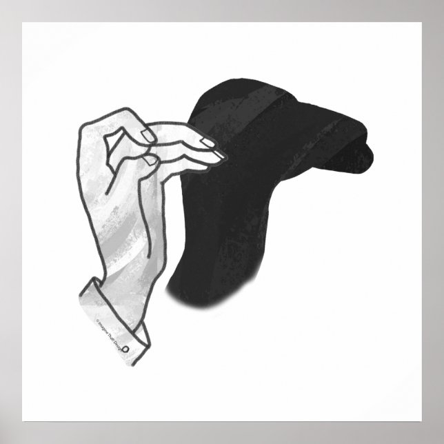 Hand Silhouette Camel Poster (Front)