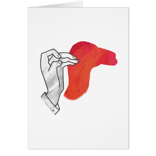 Hand Silhouette Camel Red Cards (Front)