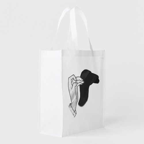 Hand Silhouette Camel Reusable Grocery Bag