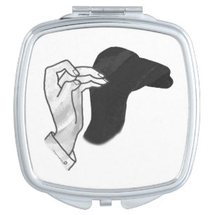Hand Silhouette Camel Vanity Mirror