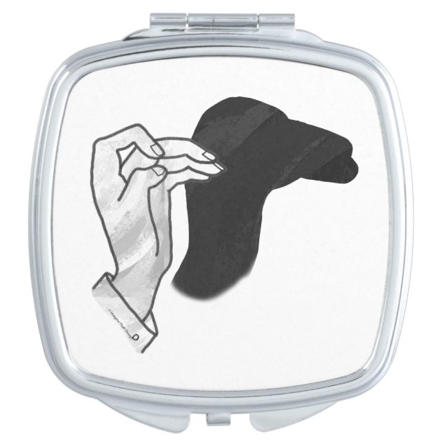 Hand Silhouette Camel Vanity Mirror (Front)