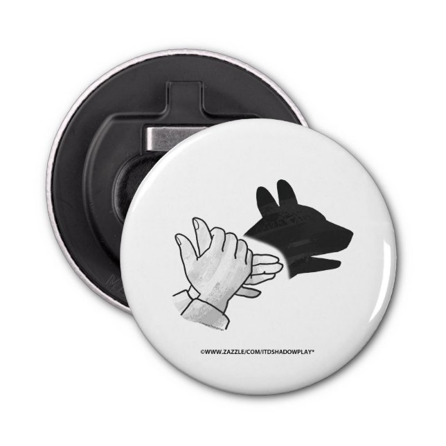 Hand Silhouette Dog Bottle Opener (Front)